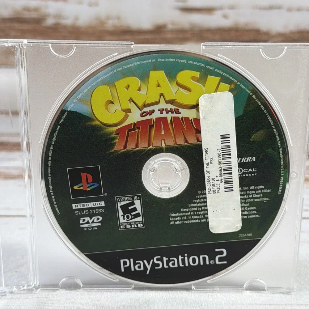 Crash of the Titans Sony PlayStation 2 PS2 Game Disc Only Loose Tested Used
